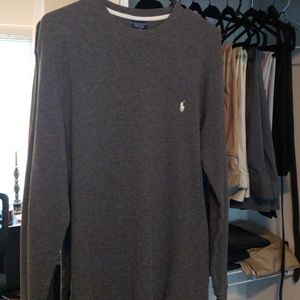 Grey Ralph Lauren long sleeve cotton shirt